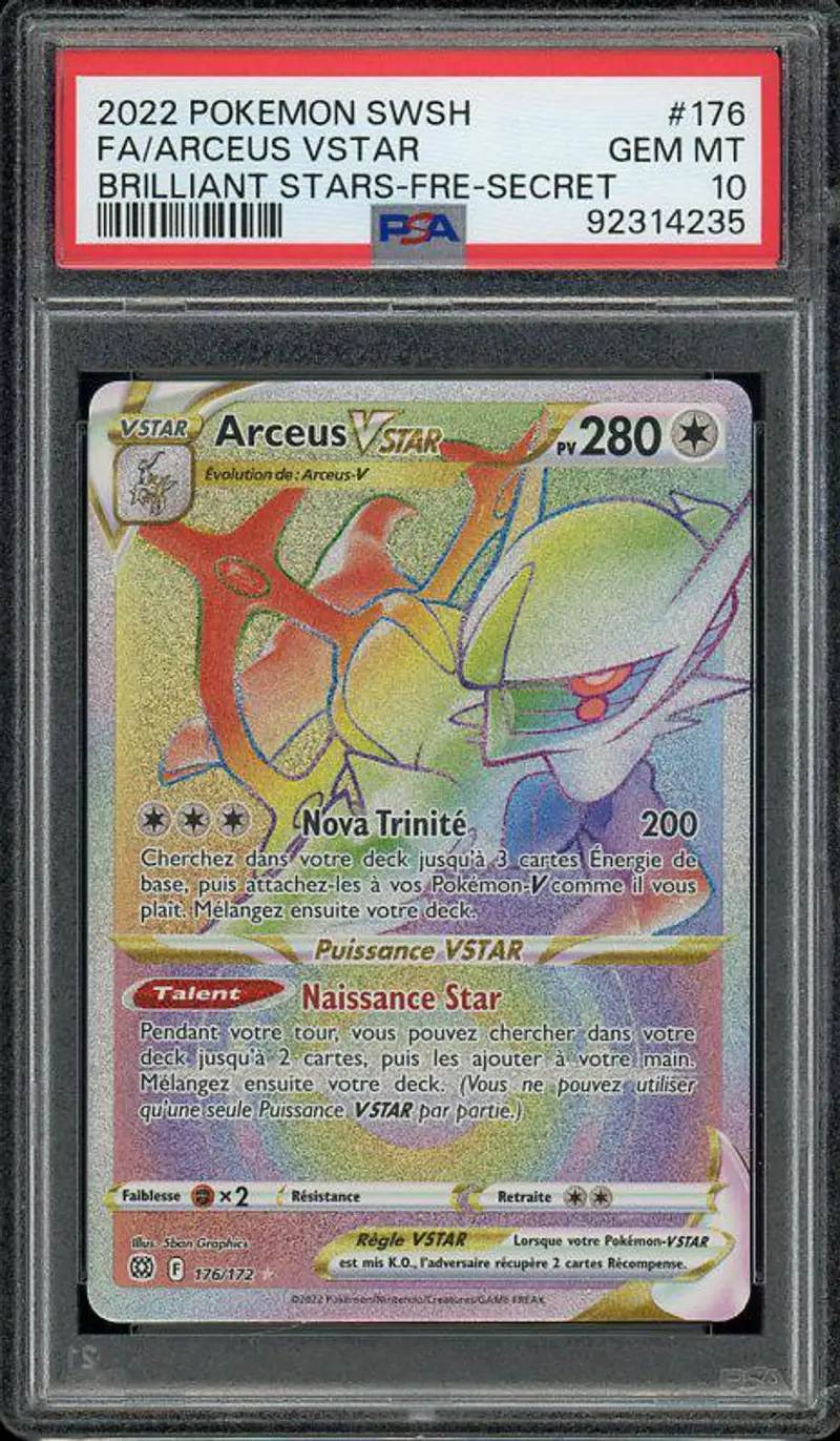 PSA 10 Arceus VStar Rainbow