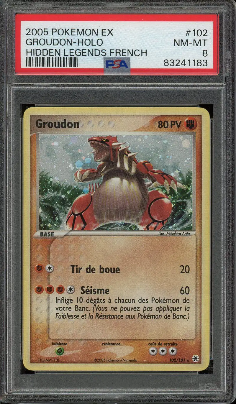 PSA 8 Groudon Holo
