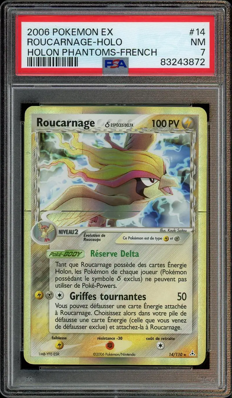 PSA 7 Roucarnage Holo