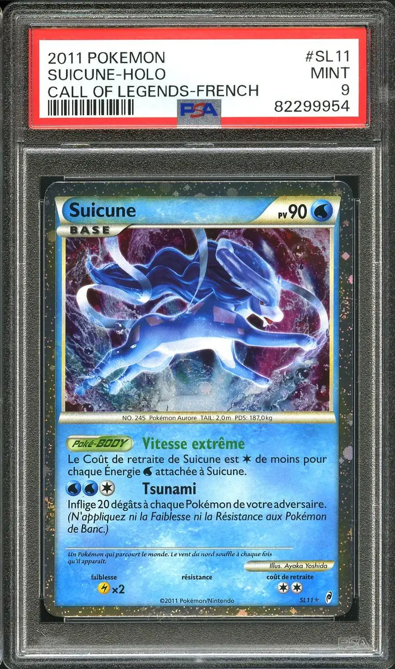 PSA 9 Suicune Holo