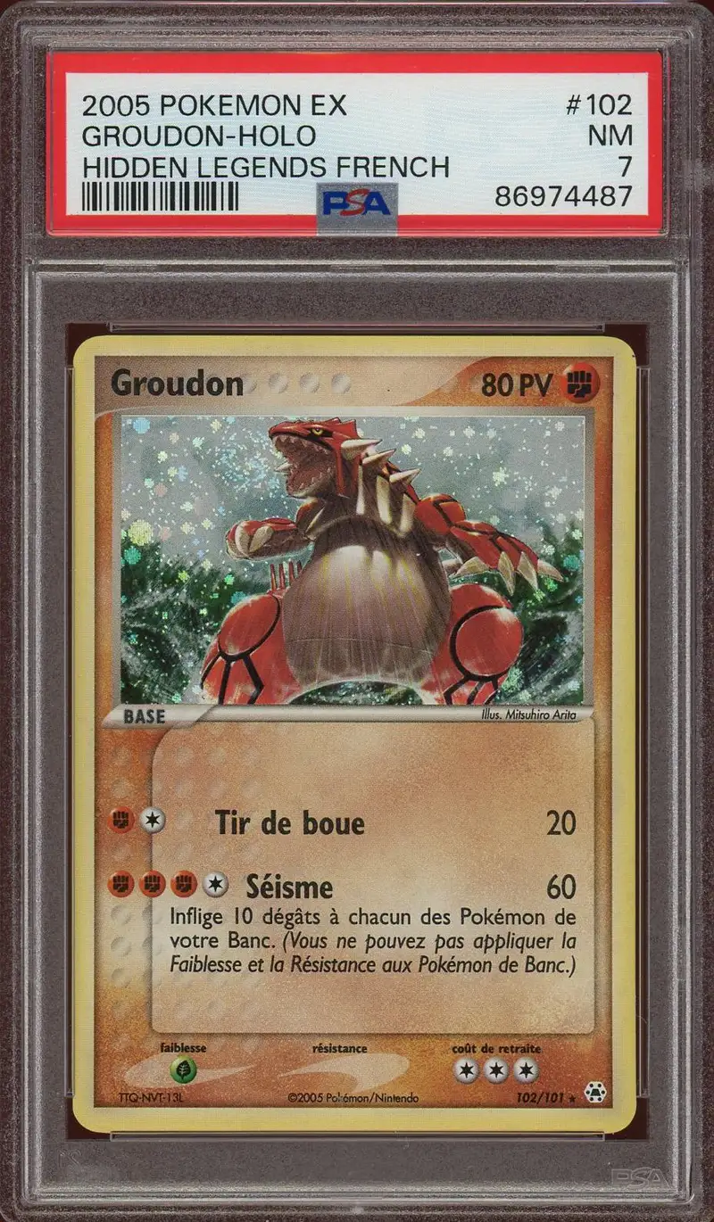 PSA 7 Groudon Holo