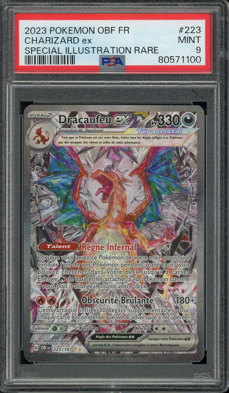 PSA 9 Dracaufeu Ex