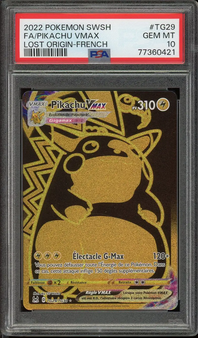PSA 10 Pikachu VMax Gold