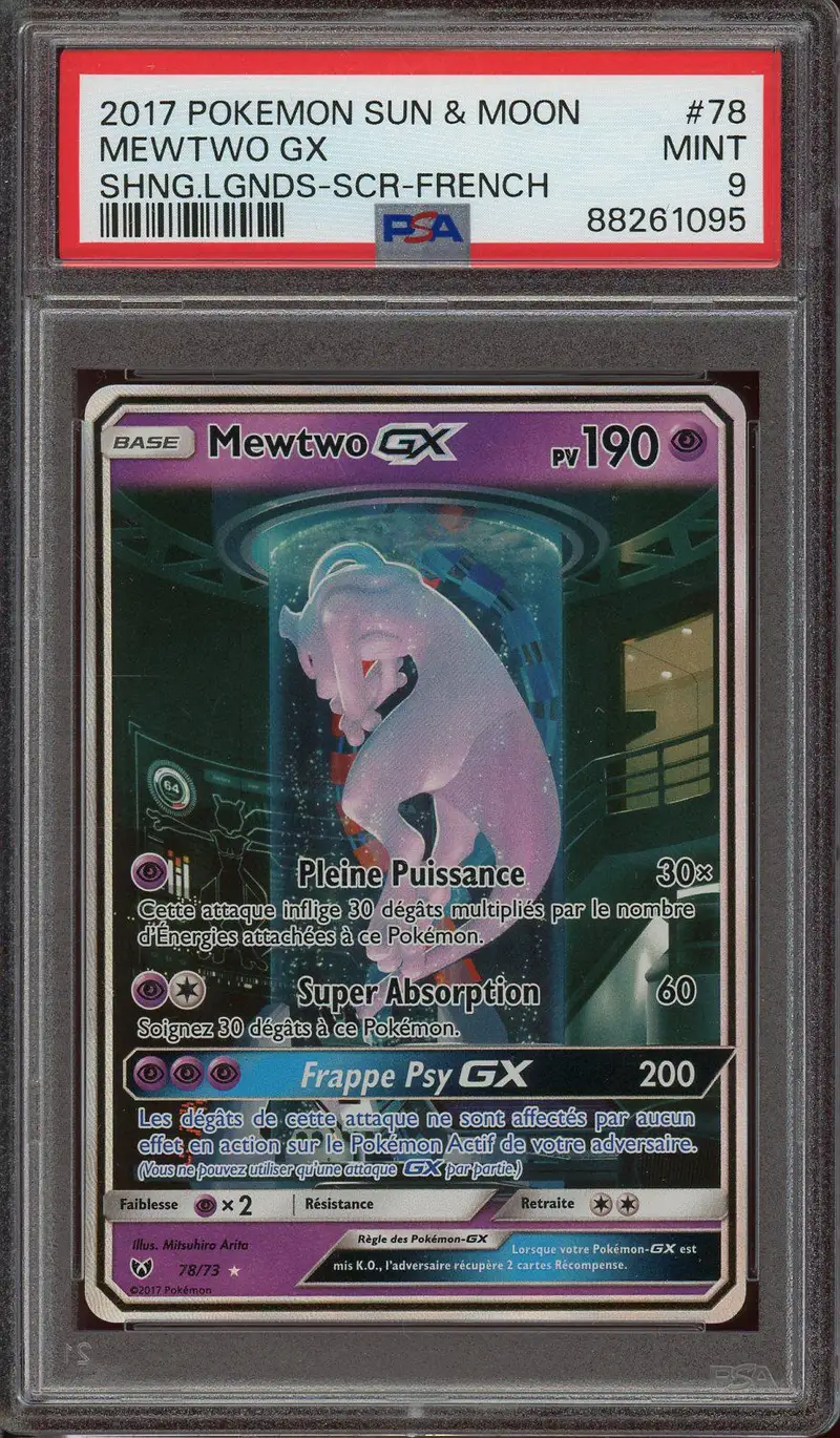PSA 9 Mewtwo Gx