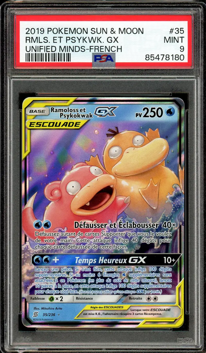PSA 9 Ramoloss et Psykokwak Gx