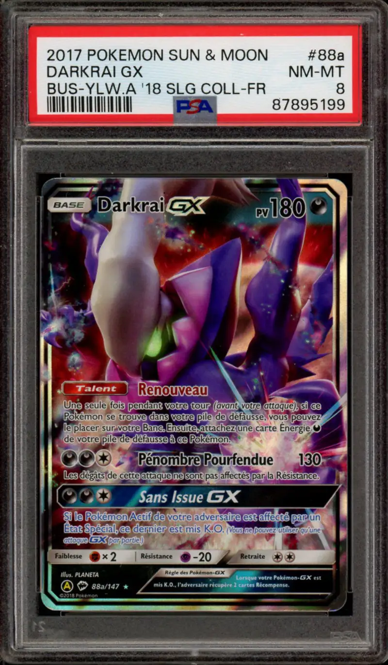 PSA 8 Darkrai Gx