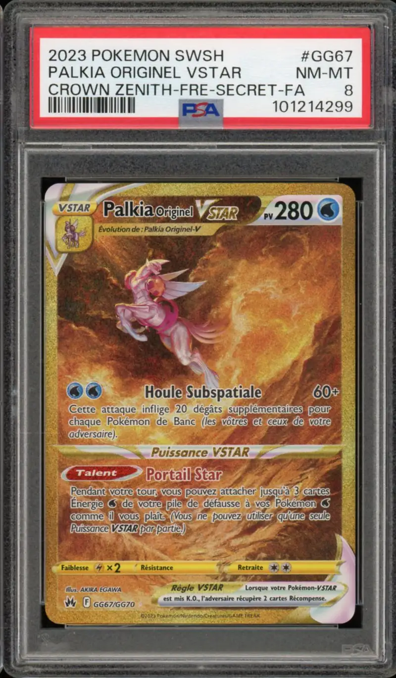 PSA 8 Palkia Originel VStar Gold