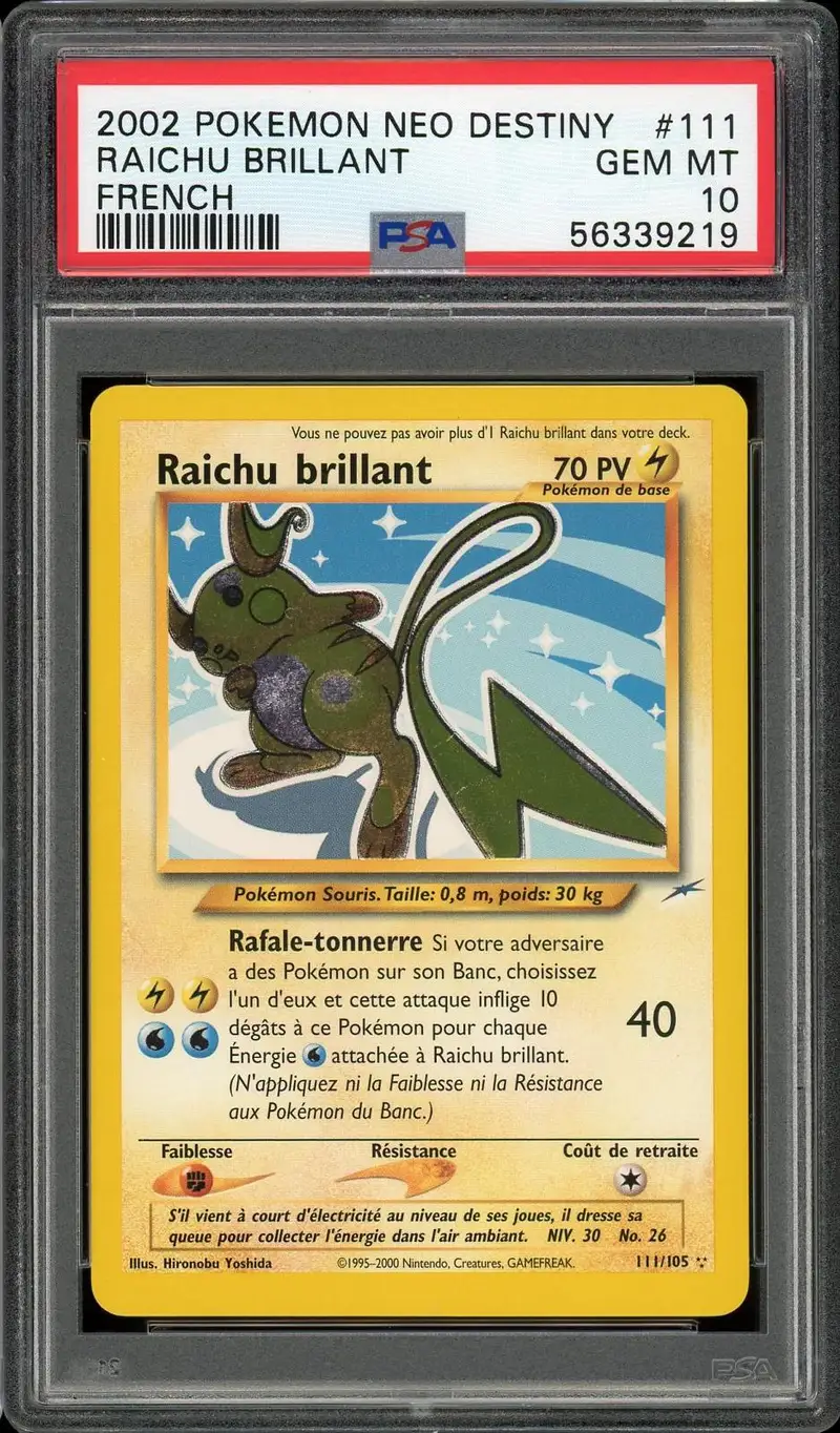 PSA 10 Raichu Brillant