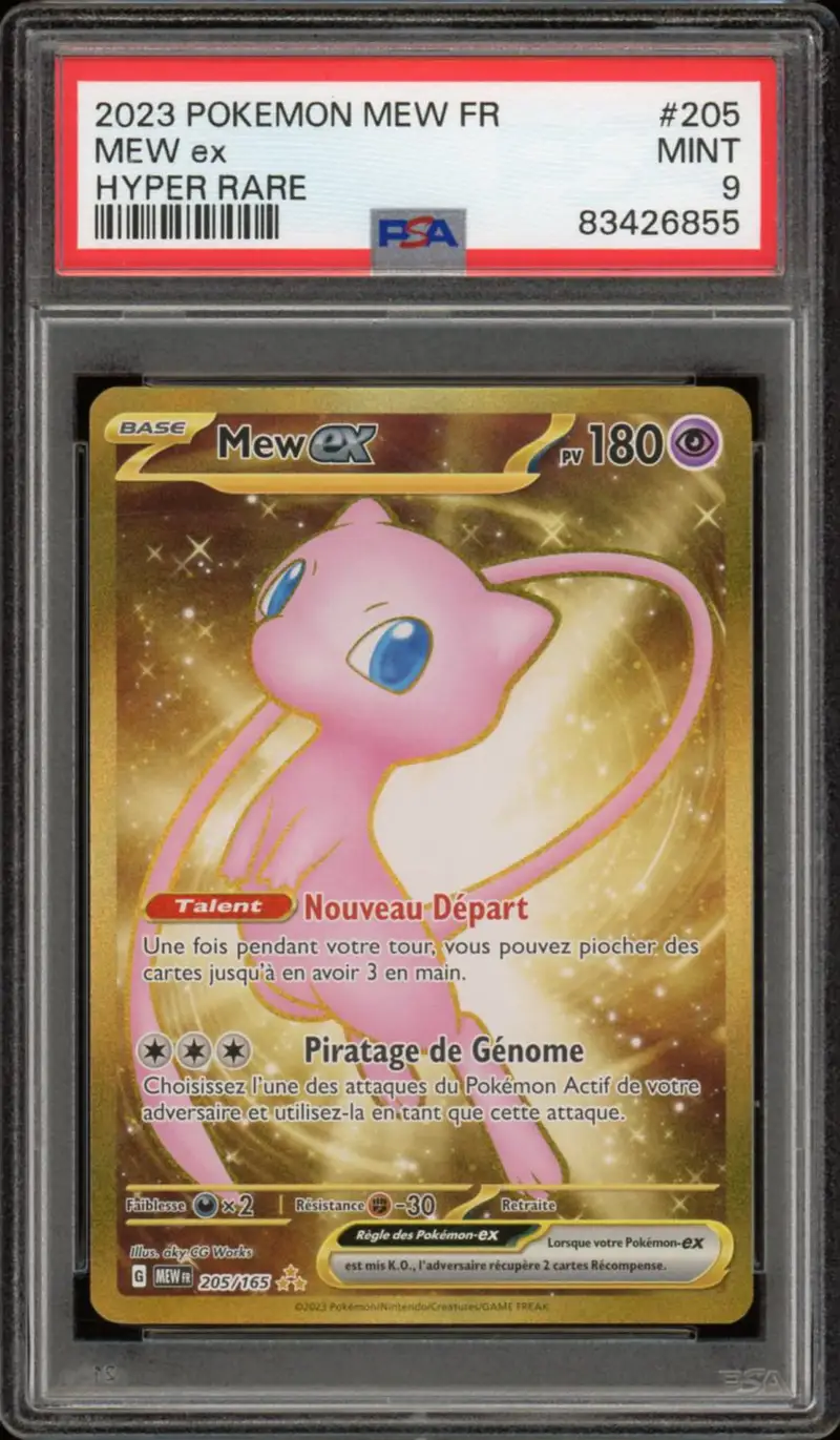 PSA 9 Mew Ex Gold