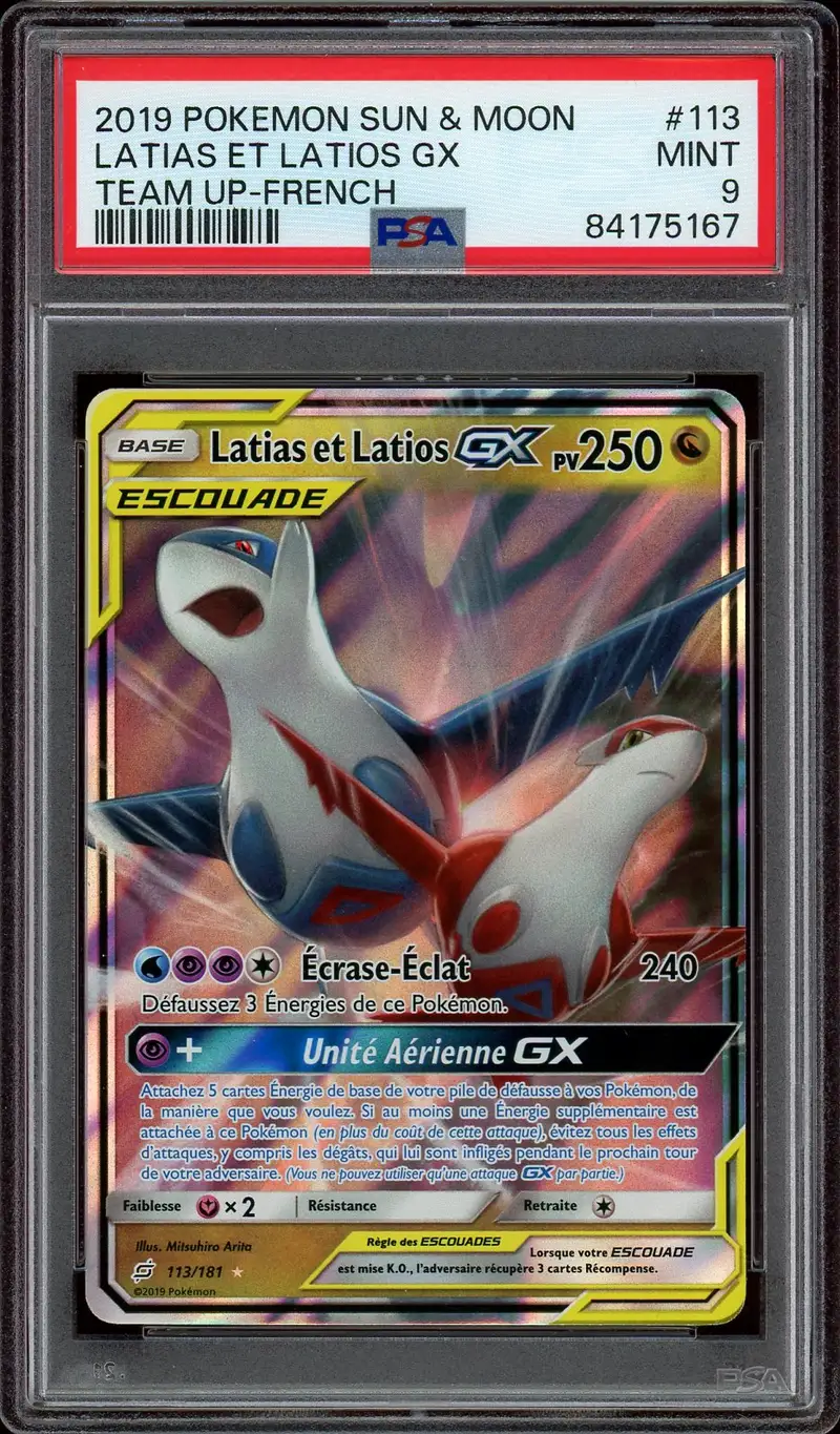 PSA 9 Latias et Latios Gx