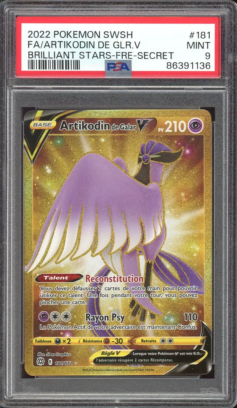 PSA 9 Artikodin de Galar V Gold