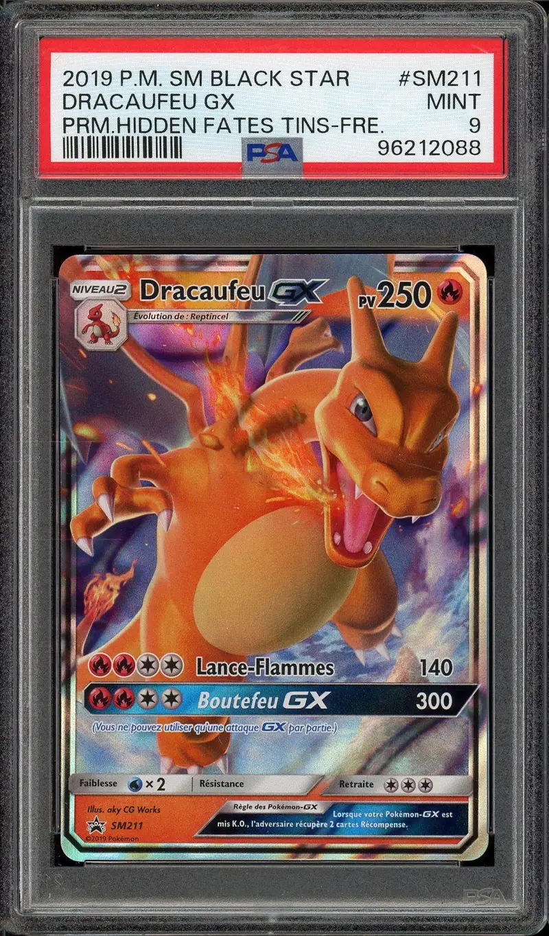 PSA 9 Dracaufeu Gx