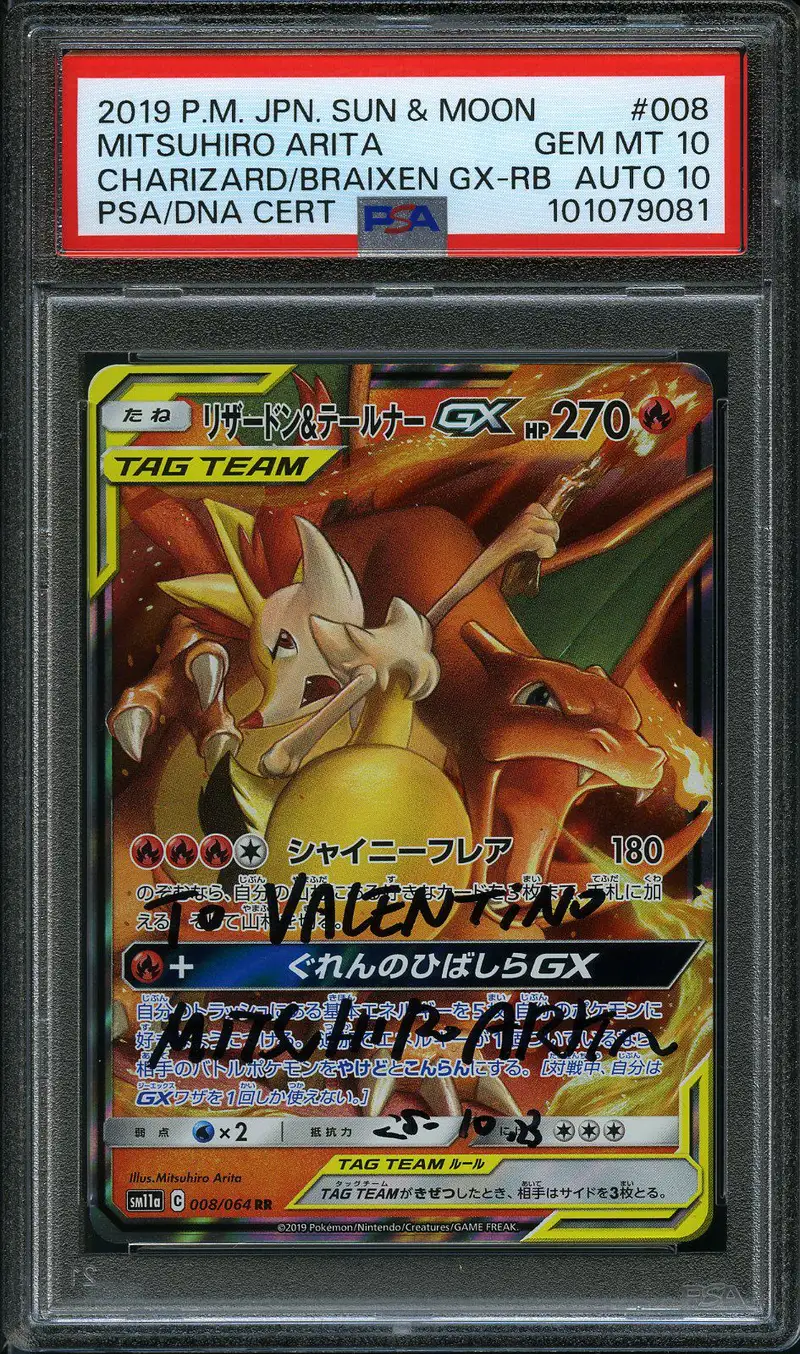 PSA 10 Charizard & Braixen Gx
