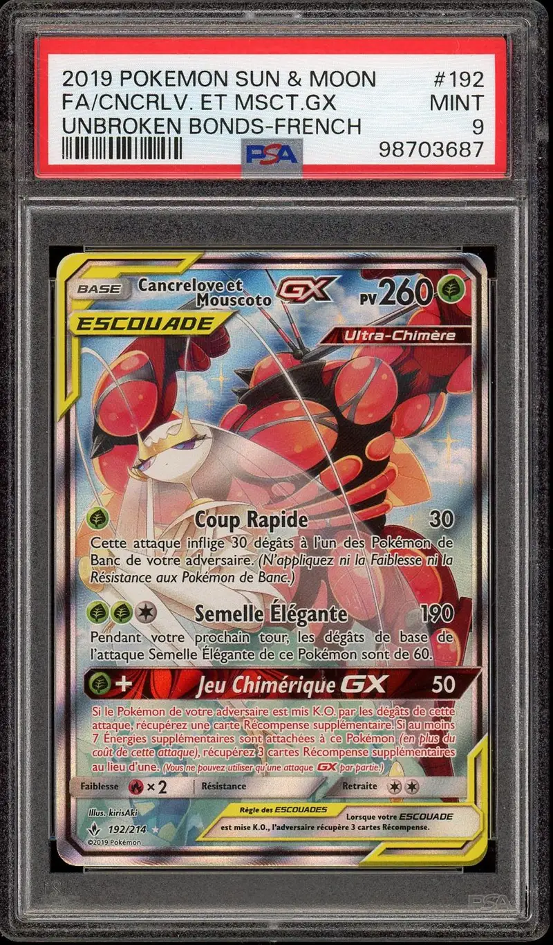 PSA 9 Cancrelove et Mouscoto Gx