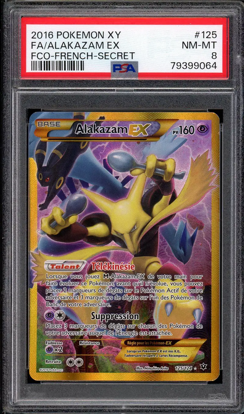 PSA 8 Alakazam Ex Gold