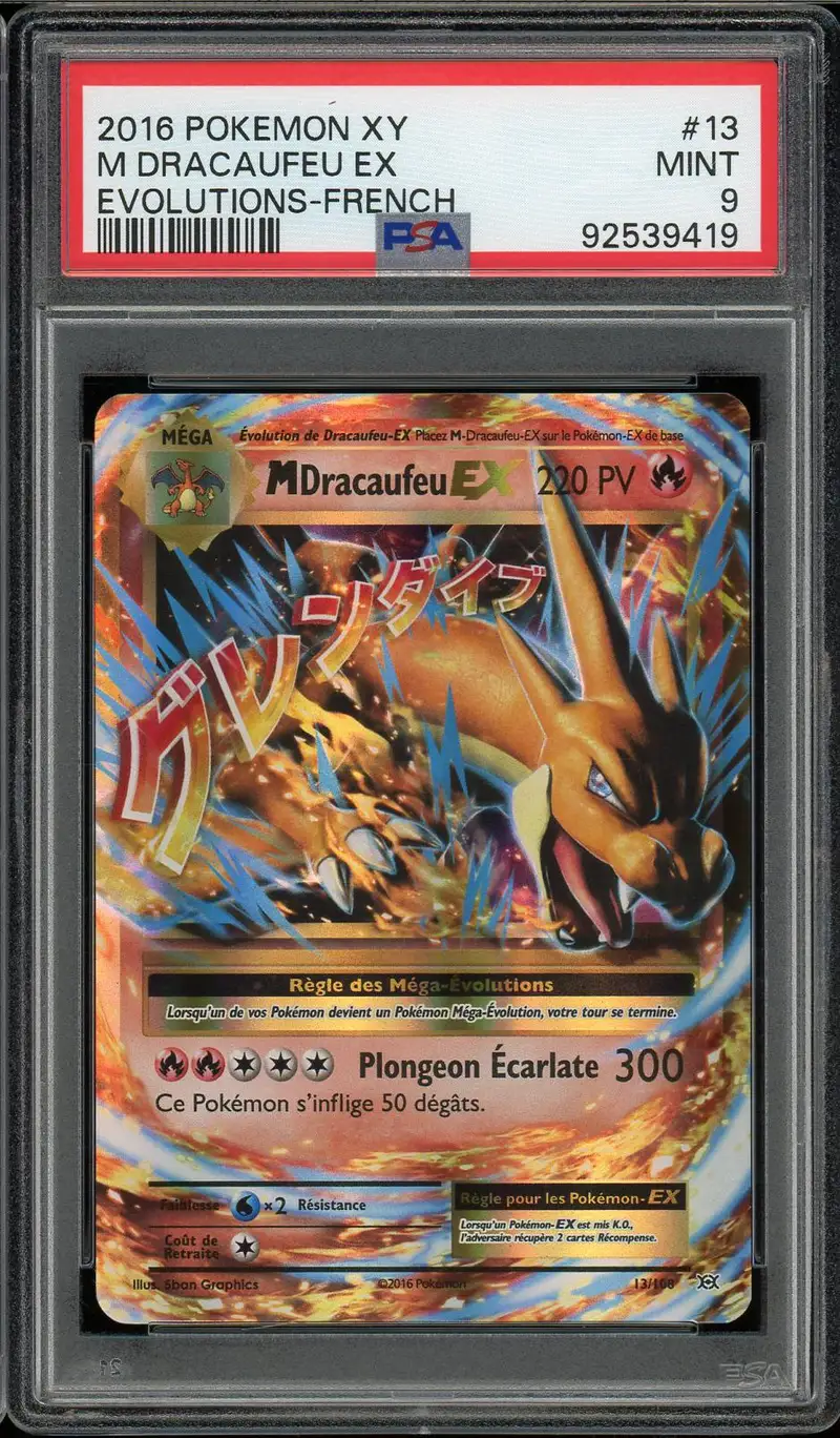 PSA 9 Méga Dracaufeu Ex