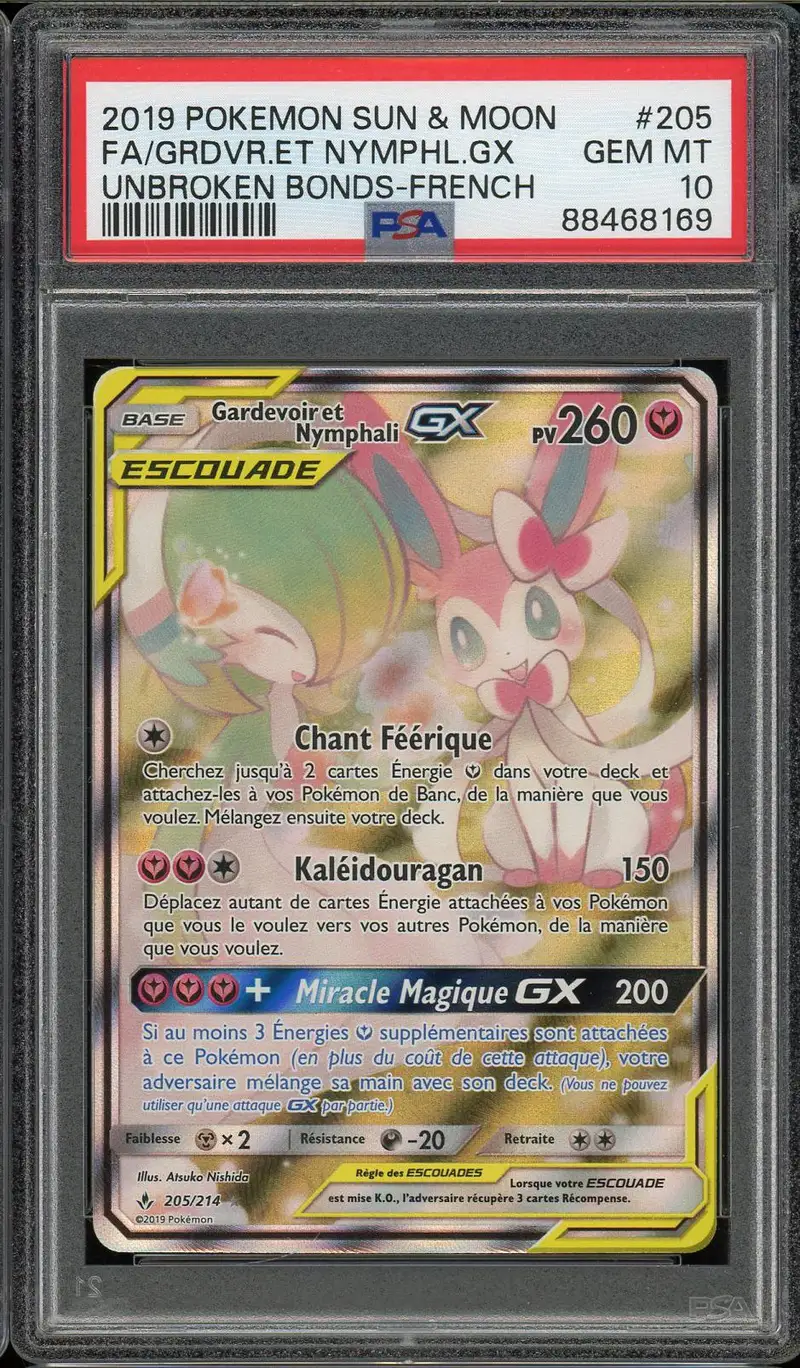PSA 10 Gardevoir et Nymphali Gx