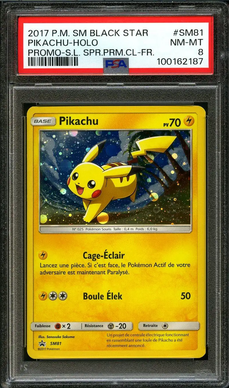 PSA 8 Pikachu Holo