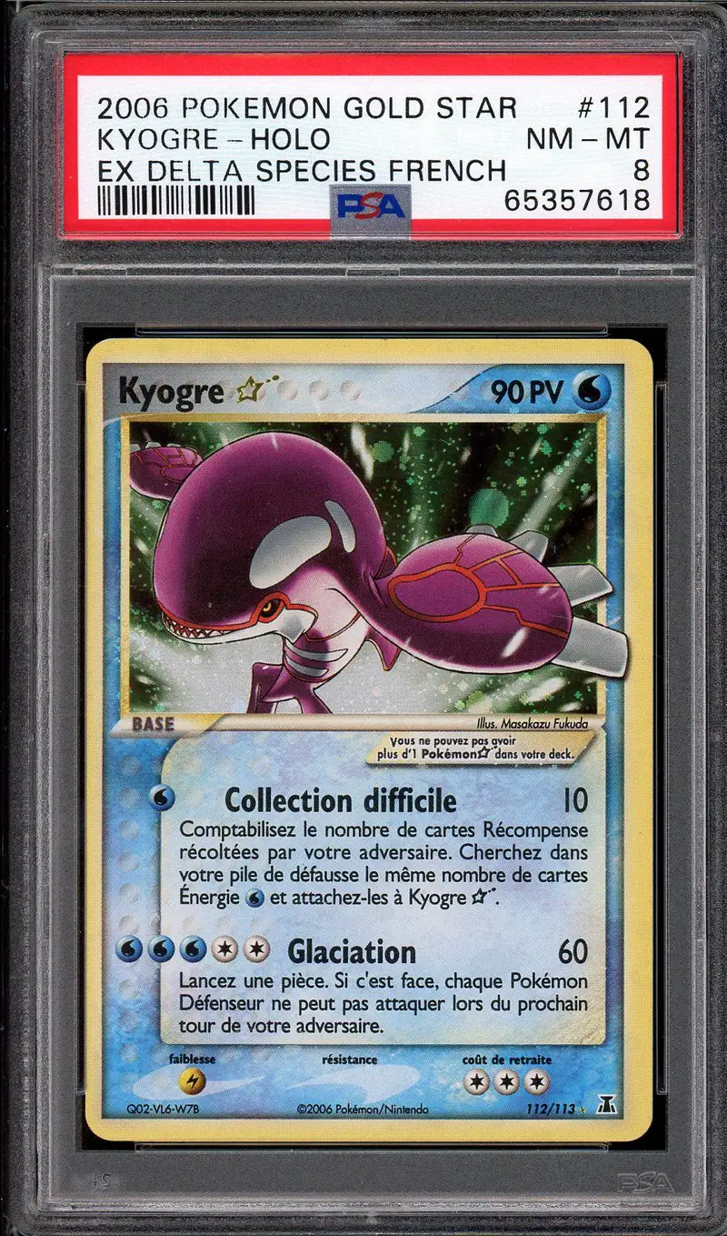PSA 8 Kyogre Gold Star