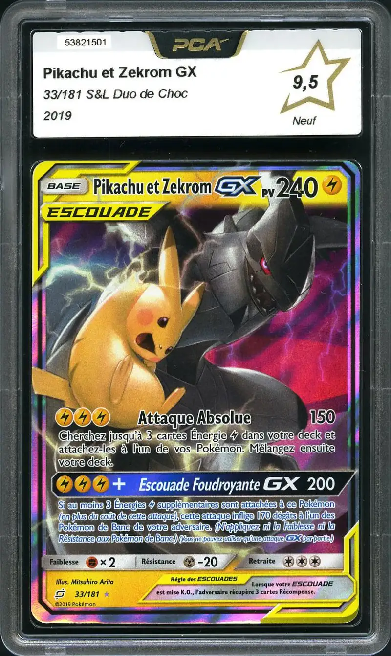 PCA 9.5 Pikachu et Zekrom Gx