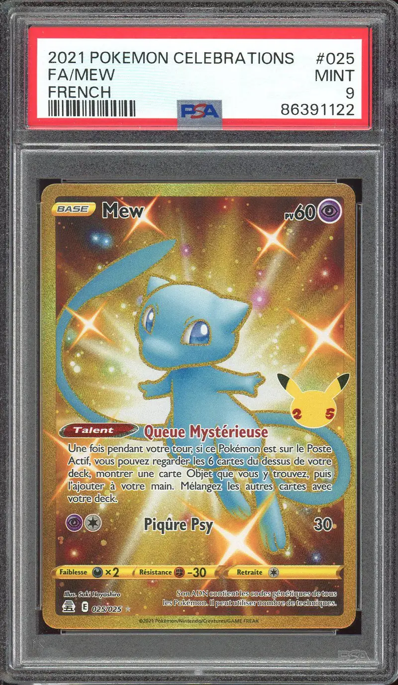 PSA 9 Mew Gold