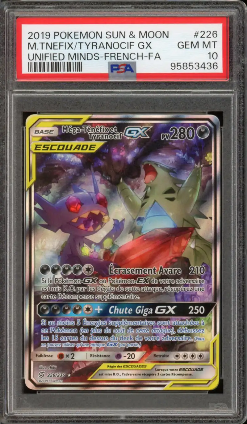 PSA 10 Méga-Ténéfix et Tyranocif Gx
