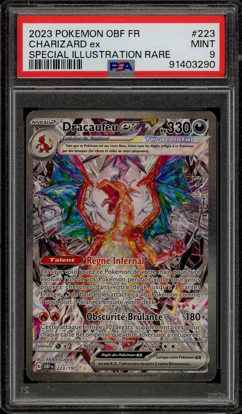 PSA 9 Dracaufeu Ex
