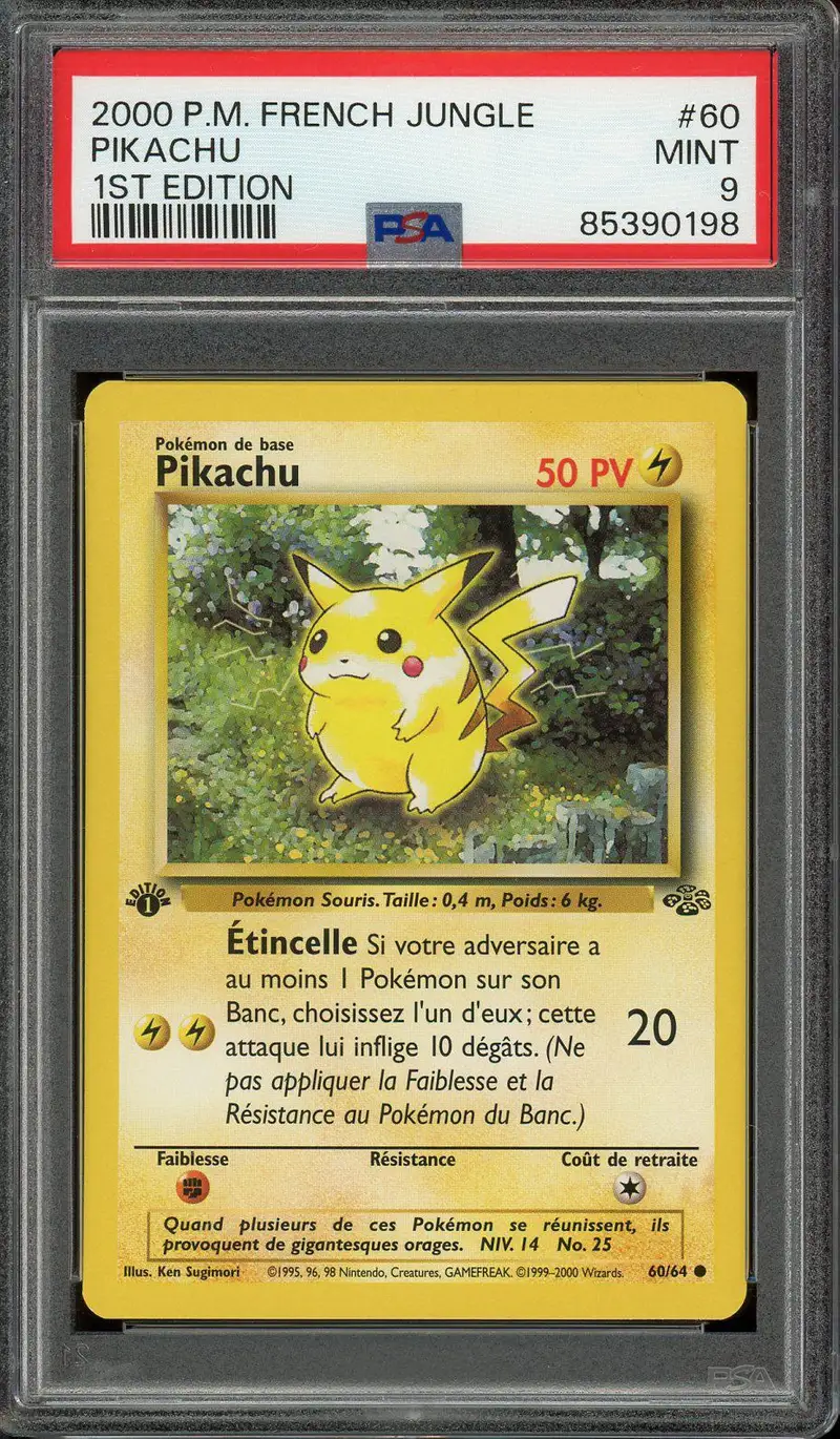 PSA 9 Pikachu