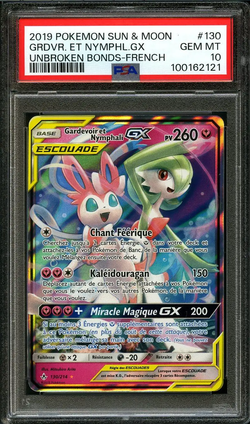 PSA 10 Gardevoir et Nymphali Gx
