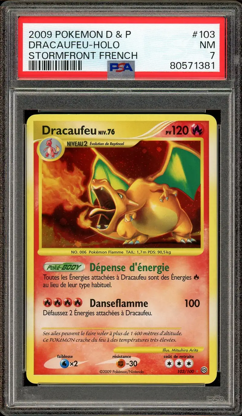 PSA 7 Dracaufeu Holo