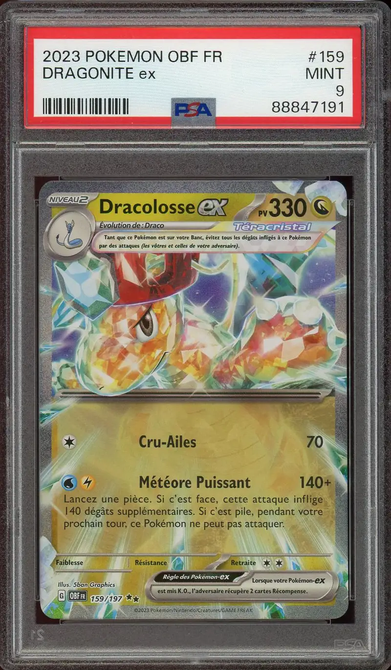 PSA 9 Dracolosse Ex