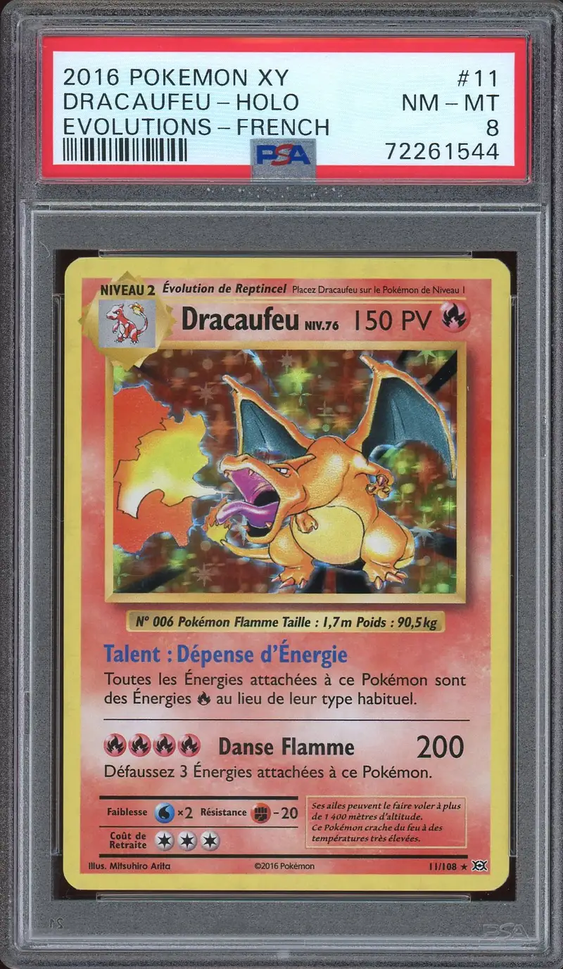 PSA 8 Dracaufeu Holo
