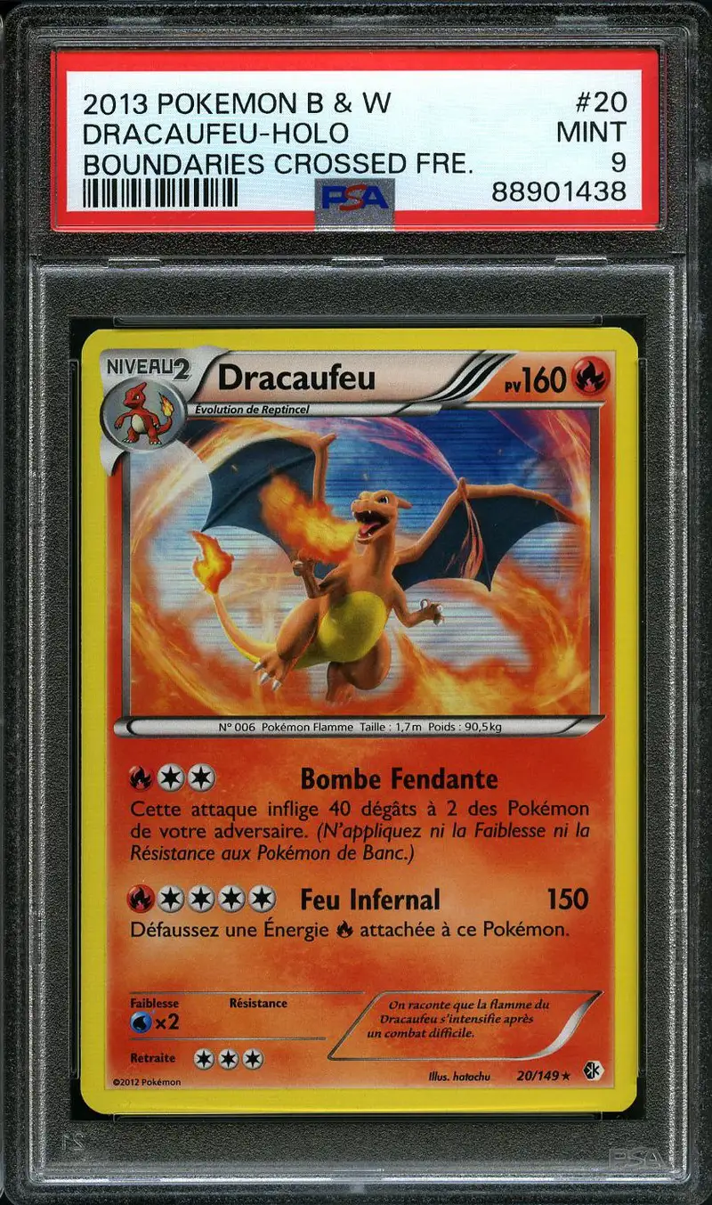 PSA 9 Dracaufeu Holo