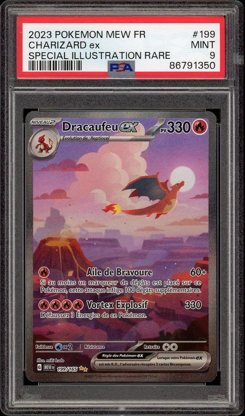PSA 9 Dracaufeu Ex