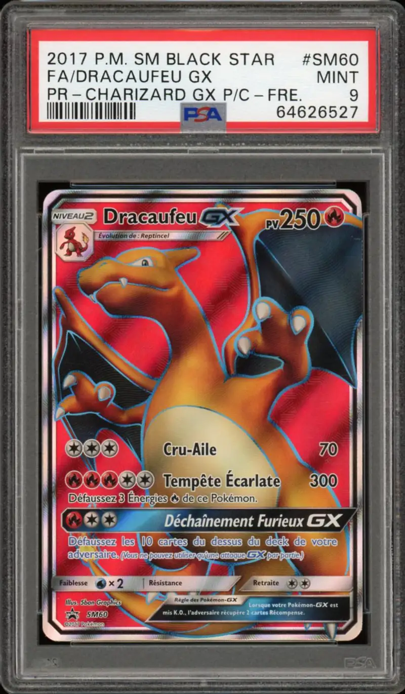 PSA 9 Dracaufeu Gx