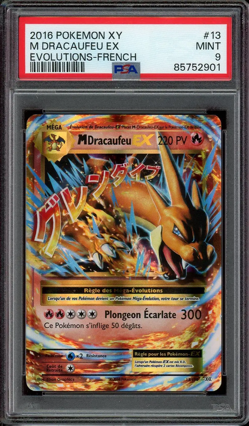 PSA 9 Méga Dracaufeu Ex