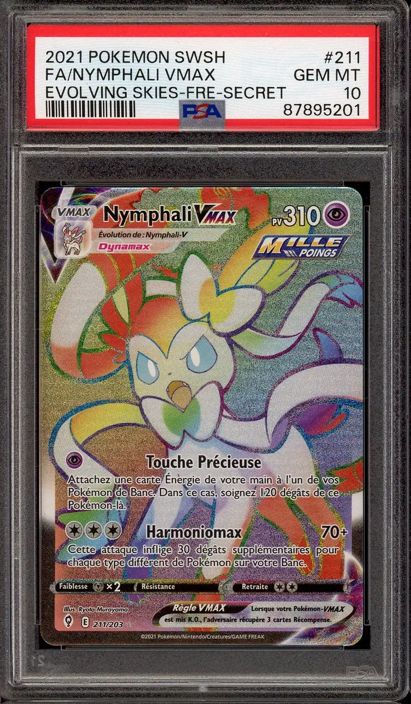 PSA 10 Nymphali VMax Rainbow