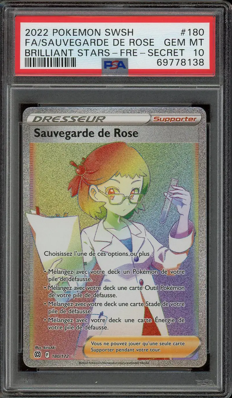 PSA 10 Sauvegarde de Rose Rainbow