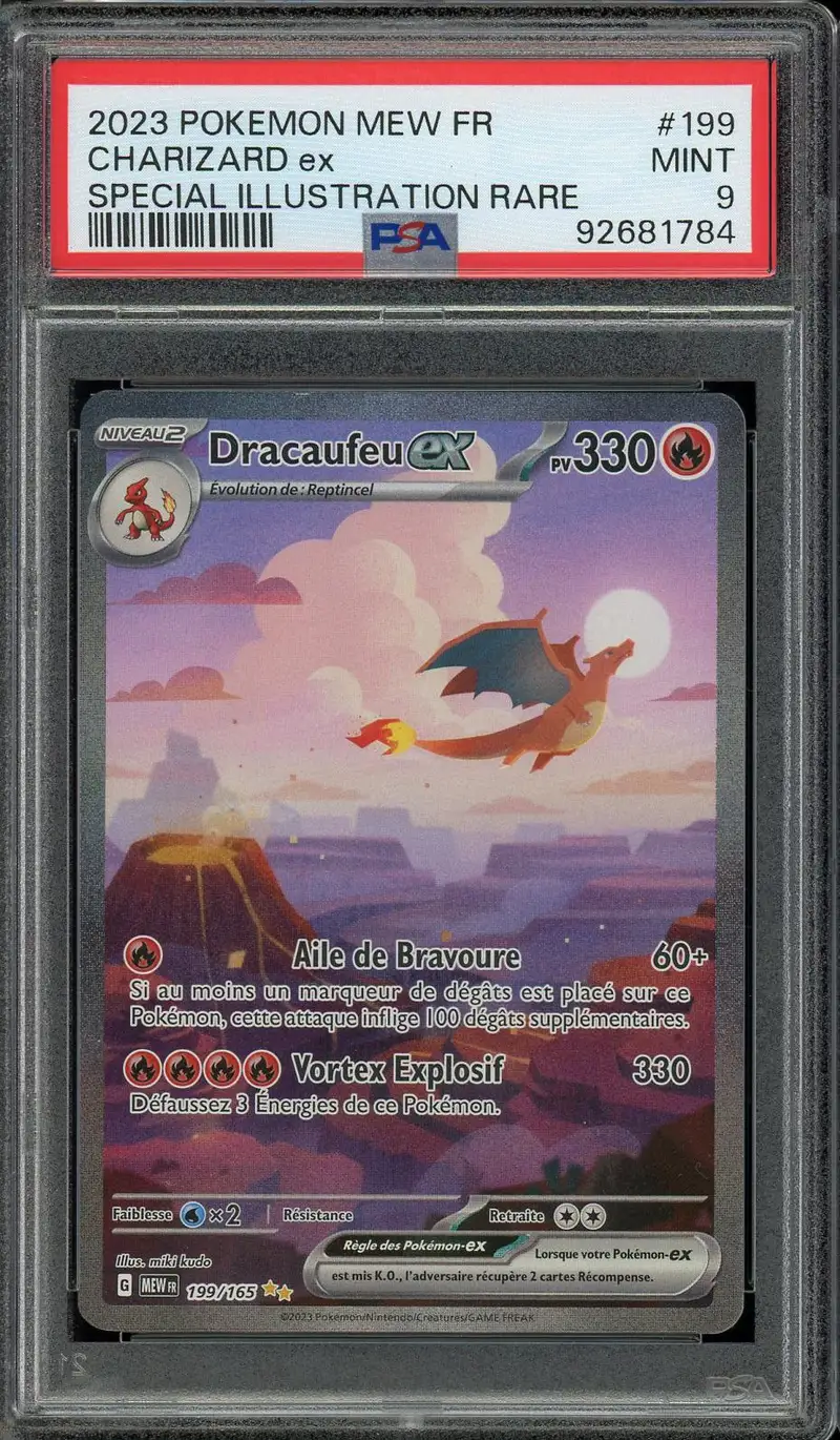 PSA 9 Dracaufeu Ex