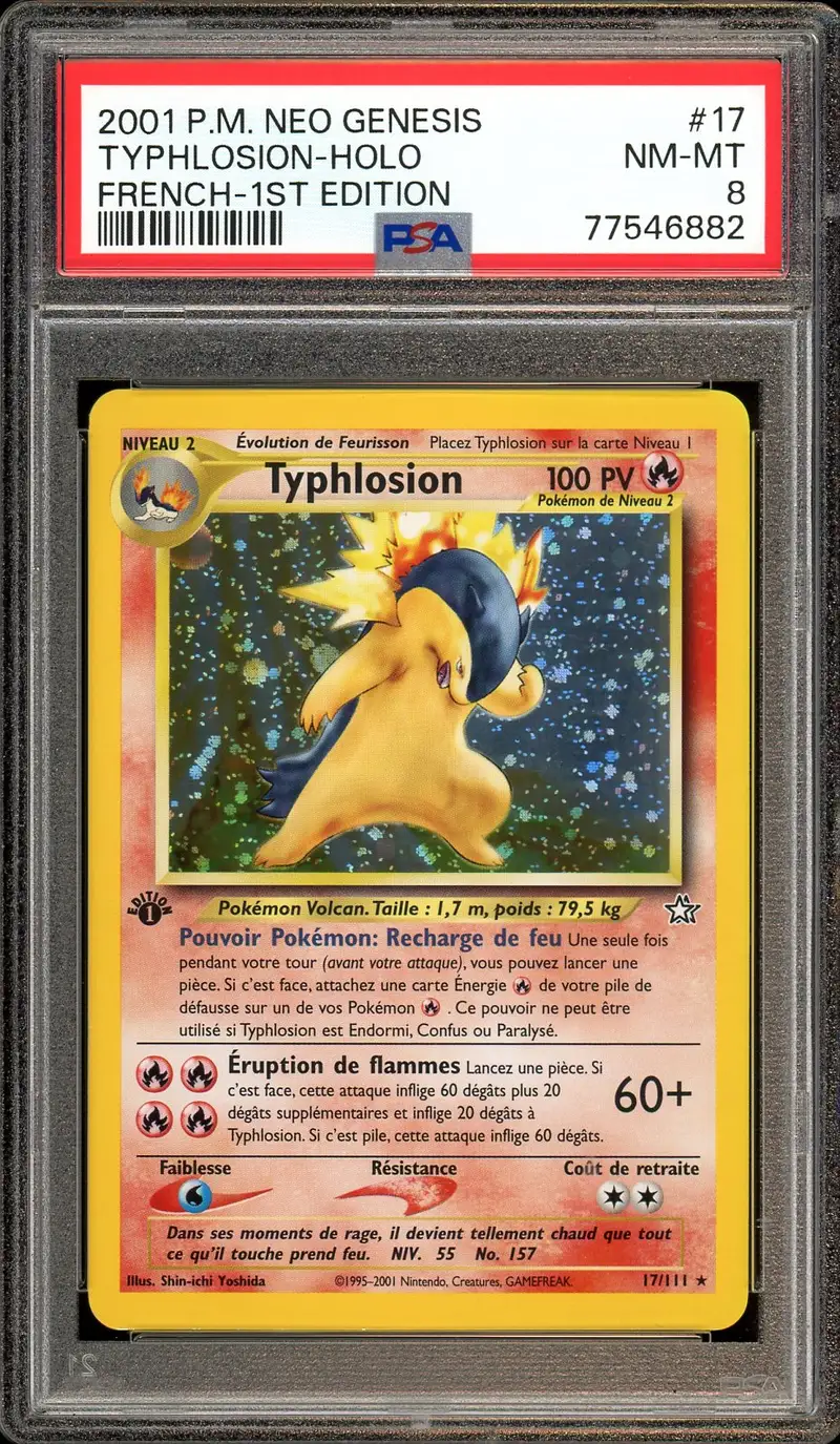 PSA 8 Typhlosion Holo