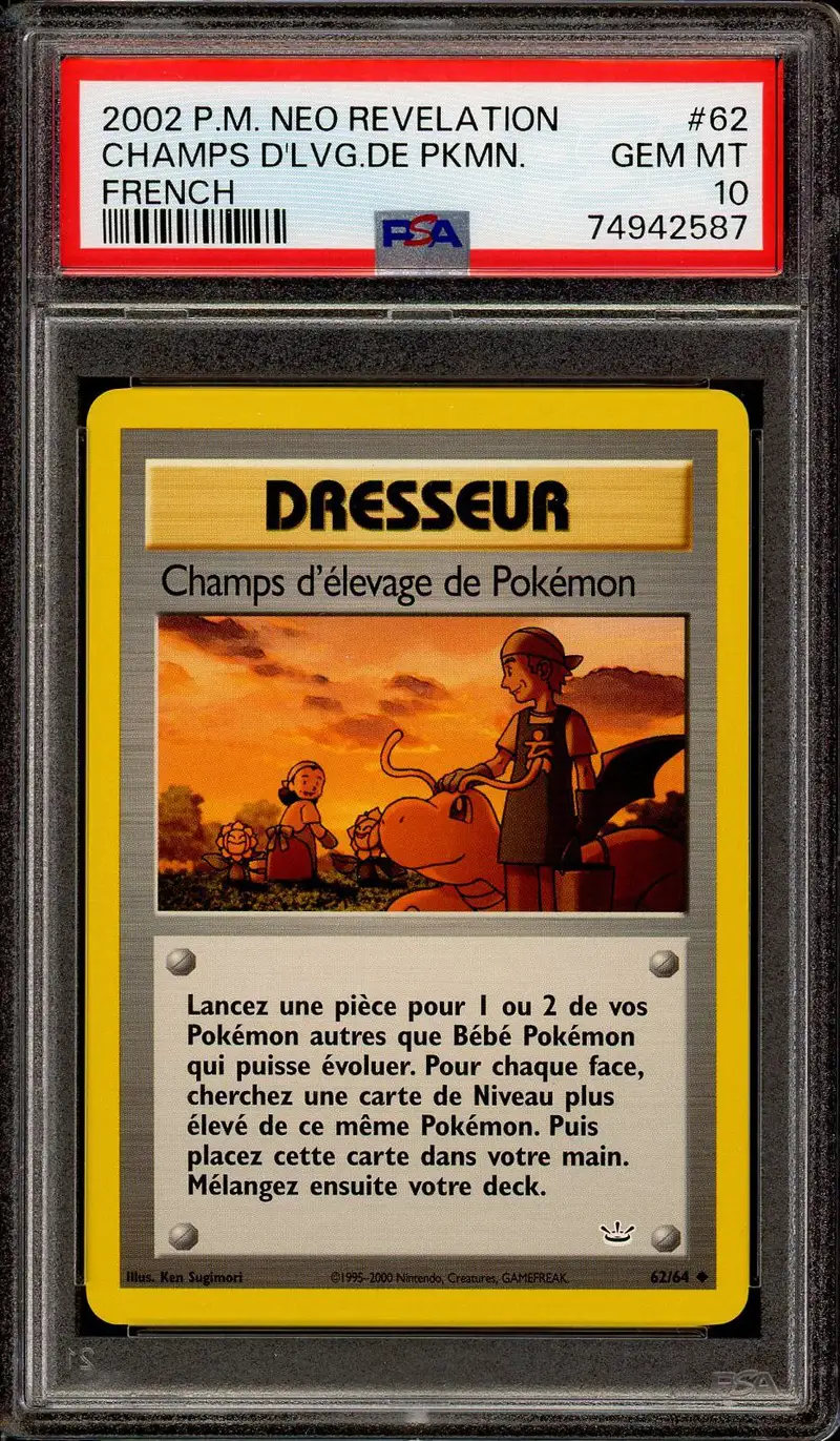 PSA 10 Champs d'élevage de Pokémon