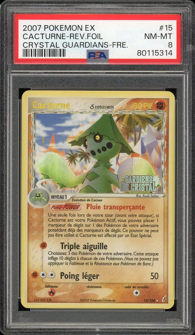 PSA 8 Cacturne Holo Reverse