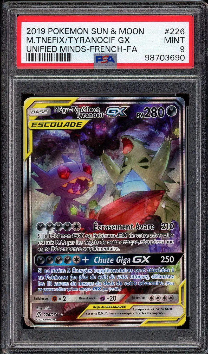 PSA 9 Méga-Ténéfix et Tyranocif Gx
