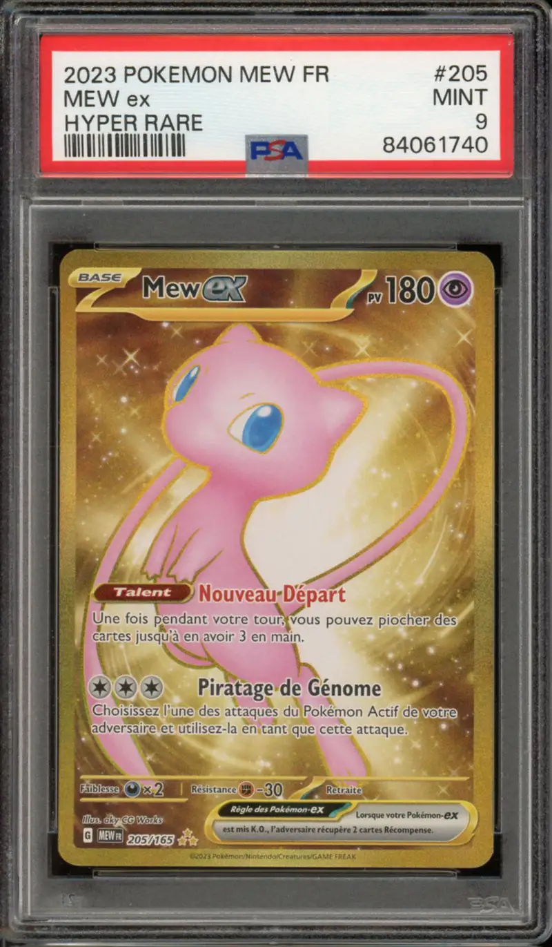 PSA 9 Mew Ex Gold