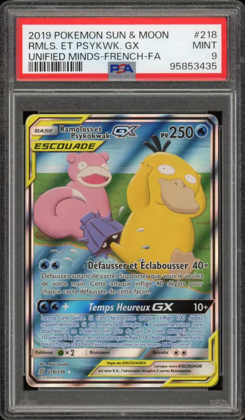 PSA 9 Ramoloss et Psykokwak Gx