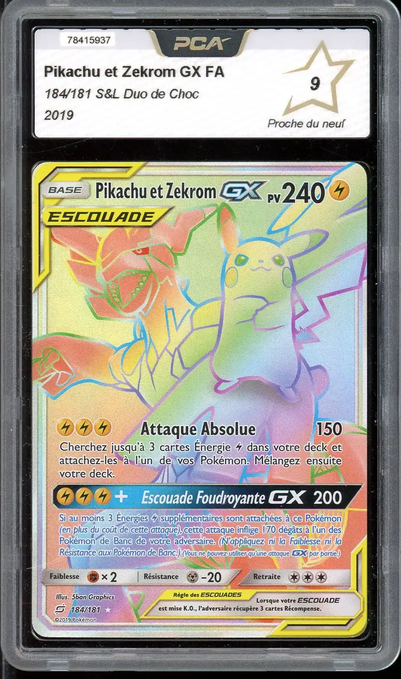 PCA 9 Pikachu et Zekrom Gx Rainbow