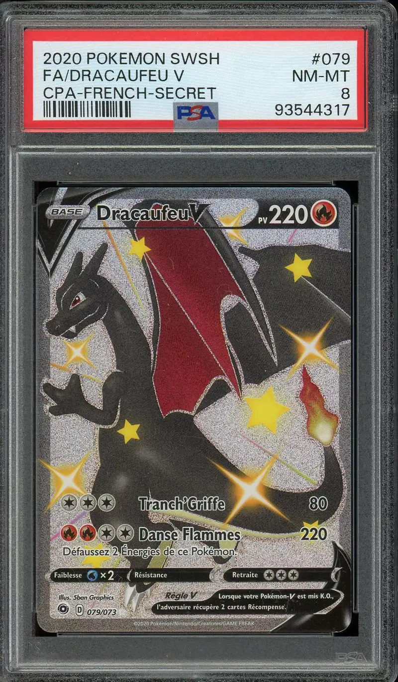 PSA 8 Dracaufeu V Shiny