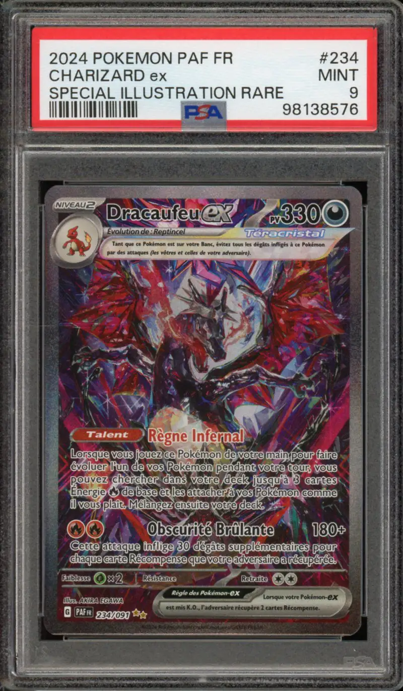 PSA 9 Dracaufeu Ex