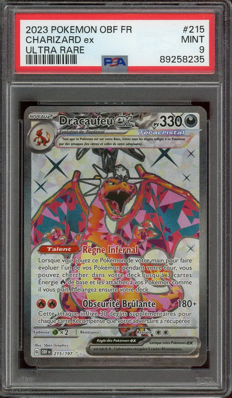 PSA 9 Dracaufeu Ex