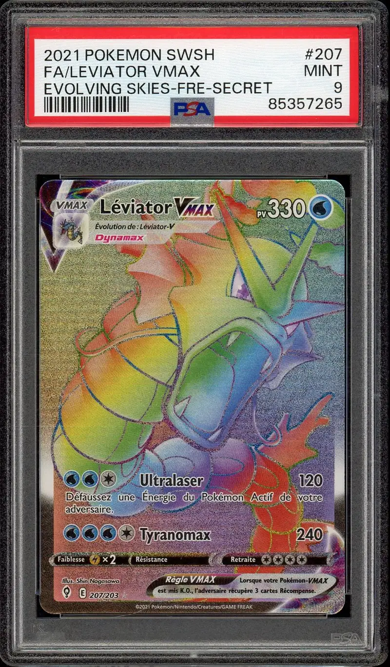 PSA 9 Léviator VMax Rainbow